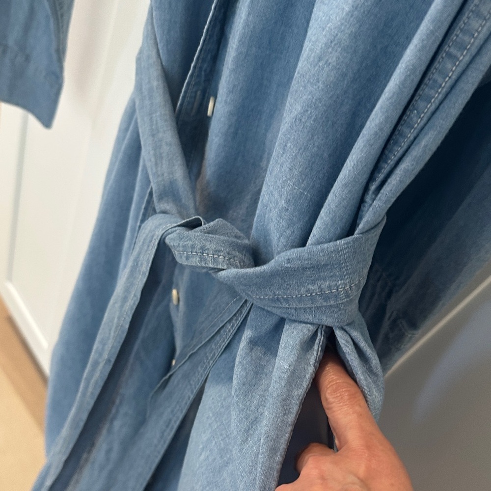 J. Crew Blue Long Sleeve Dress - Picture 4 of 5